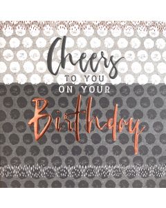 Cheers to you on your Birthday Card - Mens Birthday Card