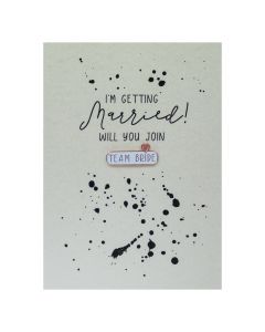 I'm getting married Will you join TEAM BRIDE - Enamel Pin Card