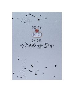 For my BRIDE on our Wedding Day - Enamel Pin Card