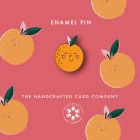 Orange Enamel Pin Badge