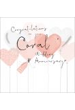 Congratulations on your Coral Wedding Anniversary product image